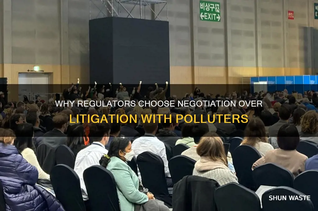 why regulators negotiate with polluters they could sue