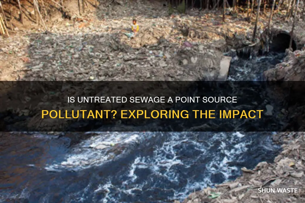 would untreated sewage be considered point source pollution
